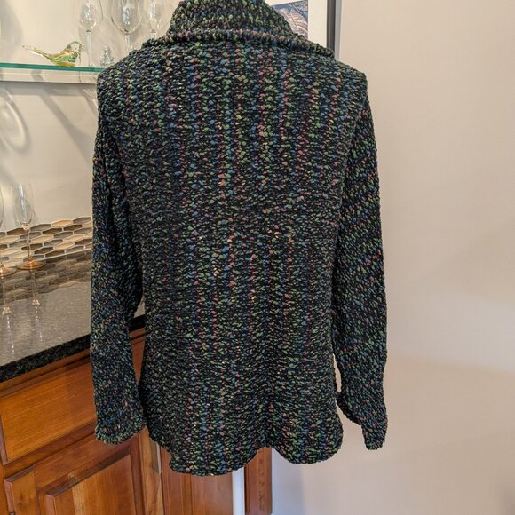 Glenmont Designs Cardigan Sweater Sz M Cozy Heavyweight Shawl Collar Multicolor - Picture 9 of 10